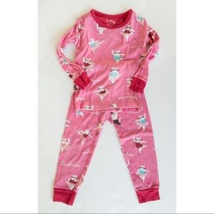 Hatley Pink Cat Pajama Set